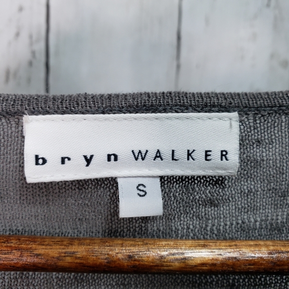 Bryn Walker Gray Long Duster Open Front Cardigan - Picture 4 of 6